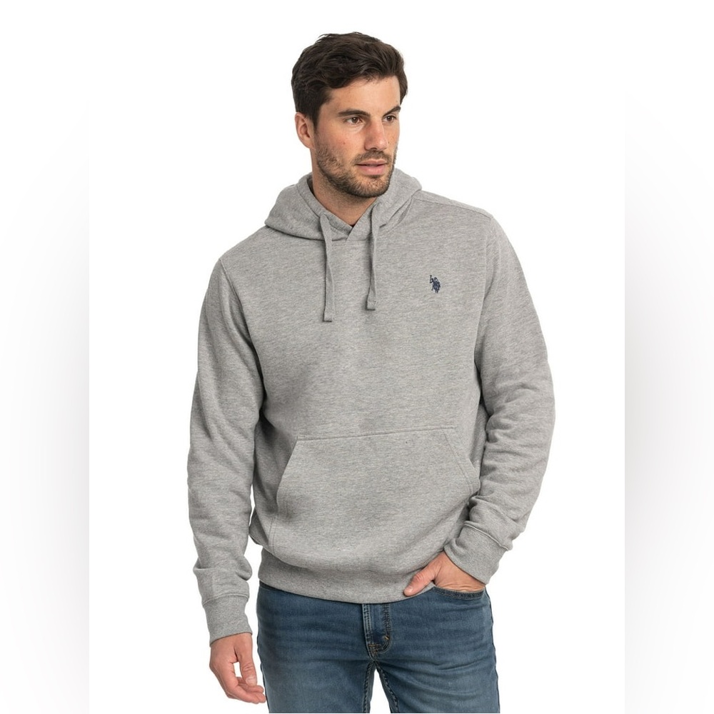 Heather Gray U.S. Polo Assn. Men's Popover Hoodie